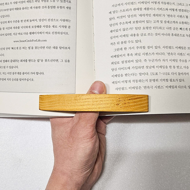 원목 33도 각도 왼손 독서링 북홀더링 우드 북링 북마크, 1개, 월넛(호두나무) M