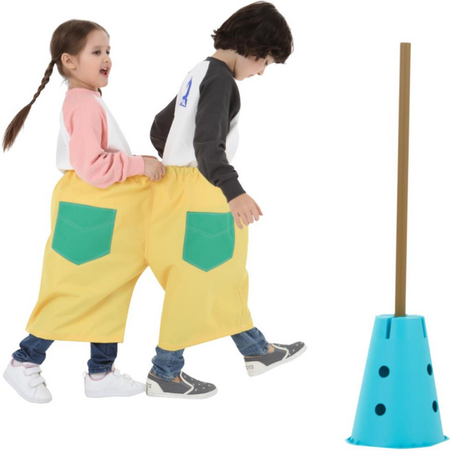 유치원 체육대회 둘이한몸 경기세트(바지 원탑 봉) 초등학교 기초스포츠
