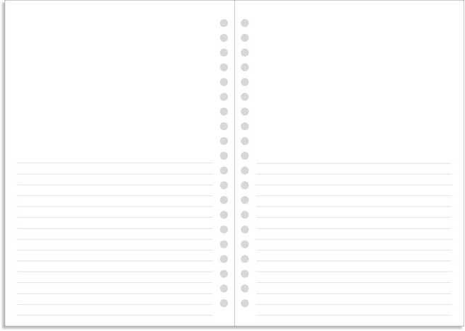 데이스테이션 A5 20공 필사 그림일기 원고지 다이어리 꾸미기, 120g, 하프라인