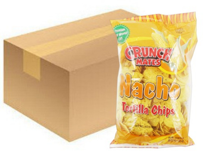 나쵸 토틸라칩 453gx12개입 1박스 아하 아미고 리코스, 453g, 12개