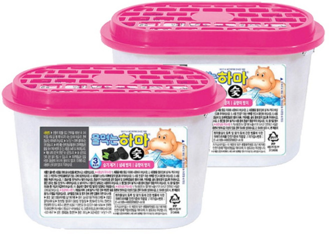 물먹는하마 옷장용 참숯 제습제 2개, 280g