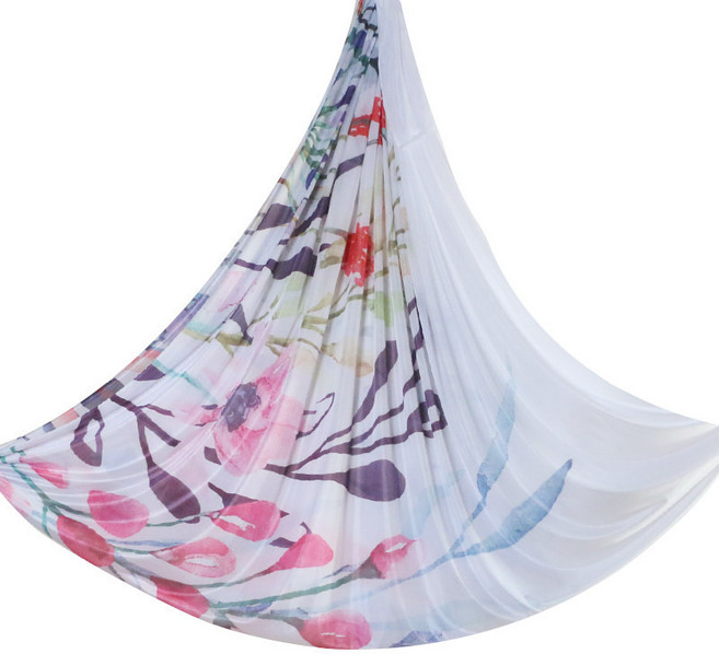 플라잉 요가 해먹 필라테스 홈플라잉 설치 5m 스트랩 원단 스트레칭 공중 댄스 간편설치, 그라데이션-RY016, 1개