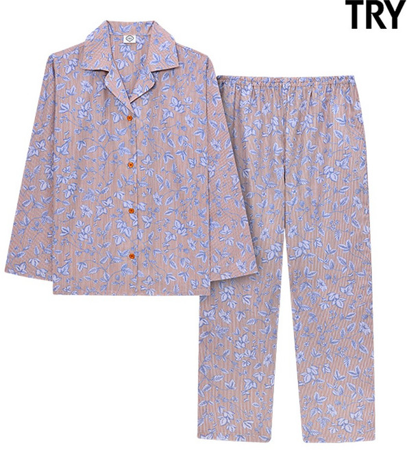 LKJ53 여성용 봄/가을 60수 순면 파자마세트