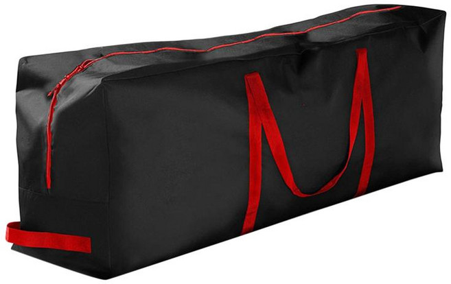 크리스마스 트리 보관 가방 튼튼하고 큰 사이즈 가볍고 방수 및 방진 기능이 있는 트리 정리 가방 크리스마스, 아래에 설명된 대로, 210D 옥스포드 천, 블랙 165x38x76cm, 1개