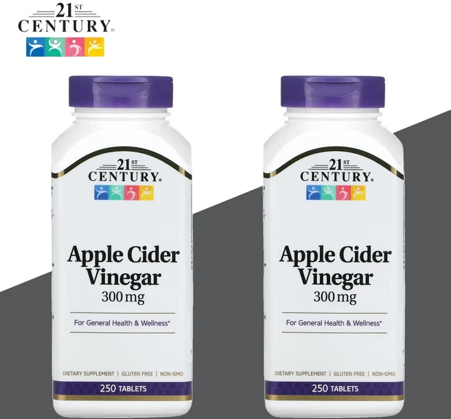 21st Century Apple Cider Vinegar 300mg 250정 2개 - 쿠팡