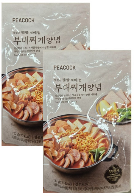 피코크 부대찌개 양념 120g, 2개