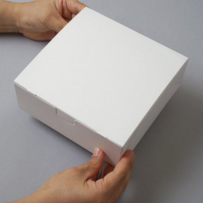 답례품 마카롱 휘낭시에 포장박스 단상자 원터치 정사각 상자, 정20호, 50매, 화이트