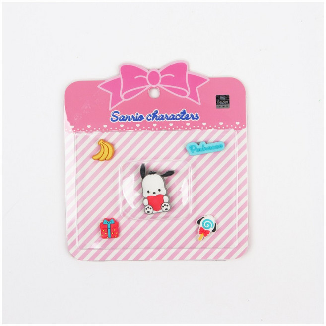 산리오 캐릭터즈 2D 후르츠 아이콘 신발에 꽂는 귀여운 악세사리 실내화 샌달 파츠 참세트