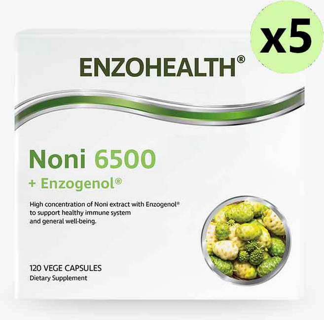 엔조헬스 뉴질랜드 노니 6500 120캡슐 5개, 5박스, 120정