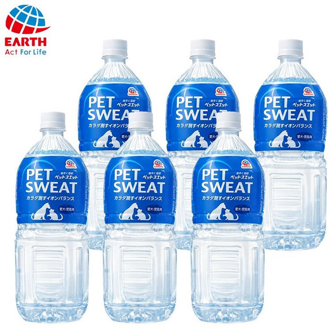 펫스웨이트 대용량 강아지 고양이 음료수, 무맛, 2L, 6개