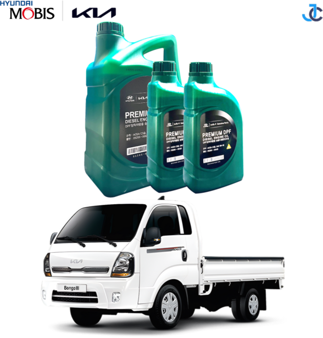 봉고3 구형 2022년 이전 디젤 경유 모비스 순정 엔진오일, 8L, 5w30, 1세트
