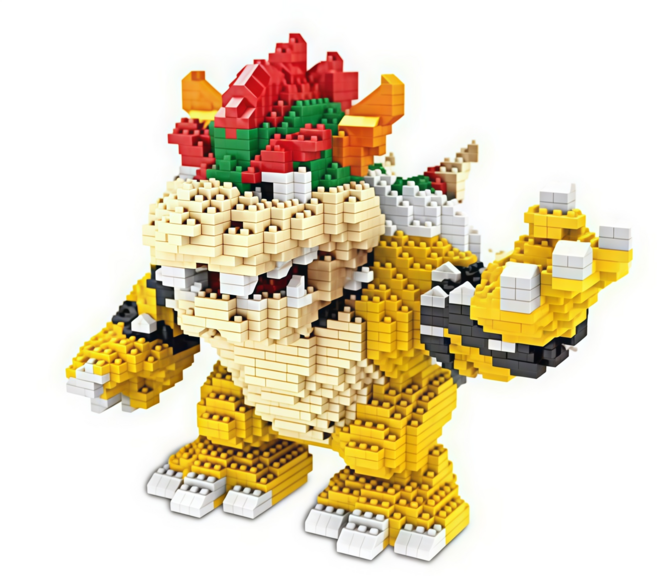 庫巴魔王鑽石積木 約2200顆粒 ABS材質 精密微型積木 益智玩具, 1個, 3493庫巴, 3493庫巴