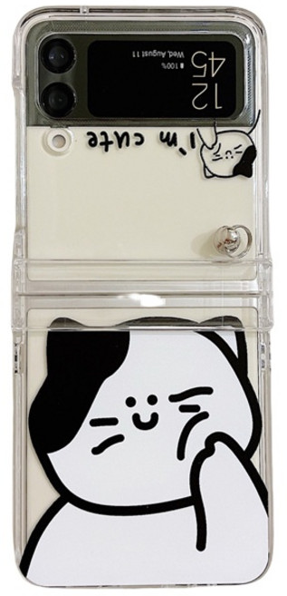 얌코 휴대폰 케이스 갤럭시 z플립3 z플립4 z플립5 z플립6 힌지보호 실리콘 핑크돼지