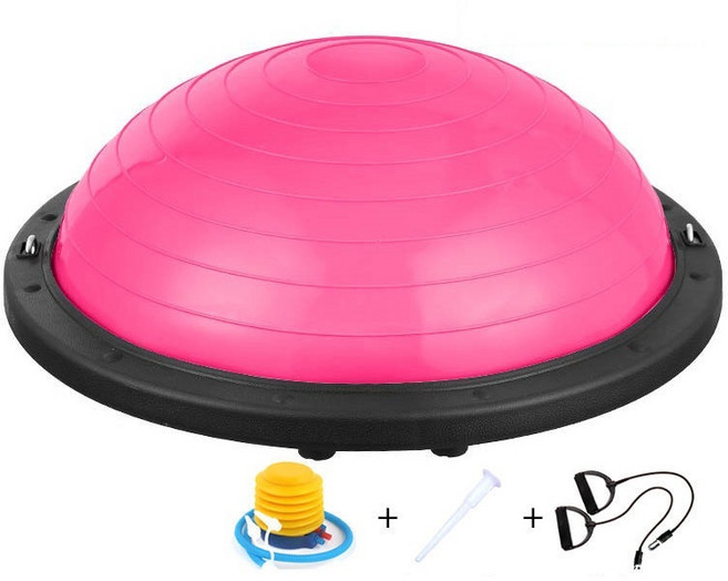 의풍인스 발란스볼 필라테스 코어트레이닝 토탈바디 밸런스 돔볼 YF예쁜 포장 증정, 로즈 레드 맨국수 58cm