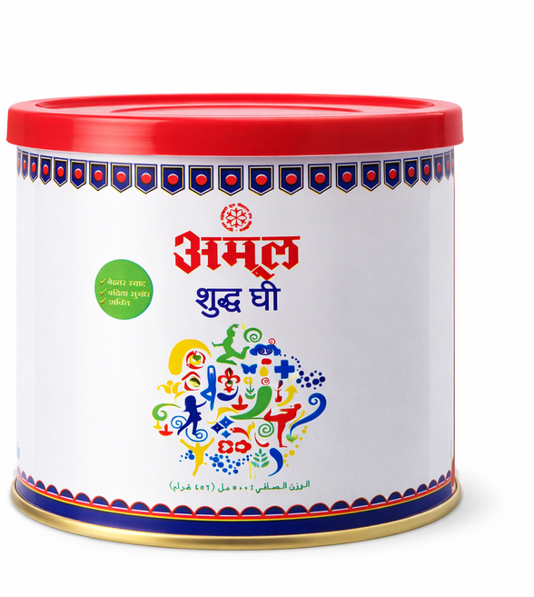 AMUL PURE GHEE INDIA 1LTR 아뮬 퓨어 기버터 목초사육 방탄커피 기버터, 1개, 500ml