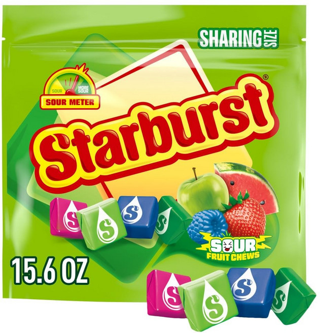 스타버스트 사워 츄이 개별 포장 씹기 공유 15 6 리셀링 가능한 봉지