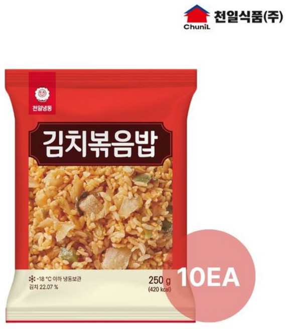 천일식품 김치볶음밥, 10개, 250g