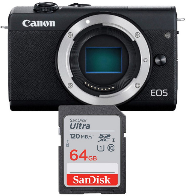 캐논 EOS M200 미러리스 카메라 메모리카드 샌디스크 울트라SD 64GB