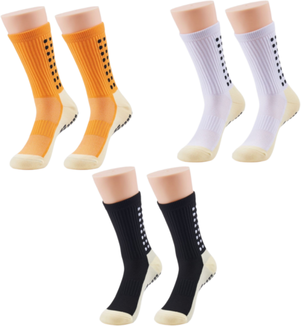 [재고정리]논슬립 축구 땀흡수 스포츠양말 축구양말 사각모양 풋살 축구 스포츠양말 논슬립패드 네모양말축구 땀흡수, 오랜지&화이트&블랙, 1개
