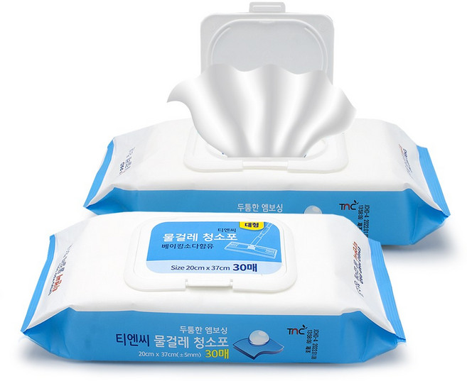 티엔씨 물걸레 청소포 30매, 2개