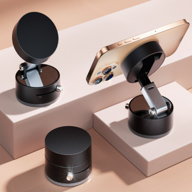 코지톡 맥세이프 거치대 진공흡착 폰홀더 자석, 블랙, 1개