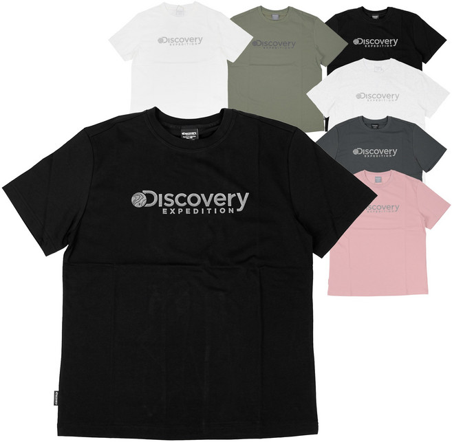 [국내매장 정품] 디스커버리 25SS 남성 프레시벤트 기능성 냉감 로건 빅로고 반팔 티셔츠 4종 택1 + 스포츠양말