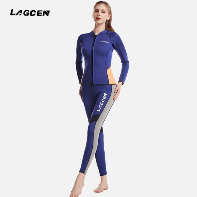 LAGCEN 女潛水衣 2.5mm 保暖超彈耐磨防寒衣