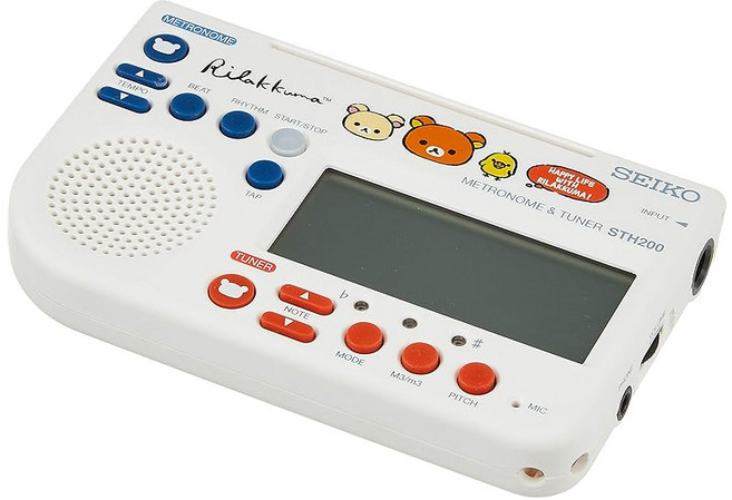 SEIKO 세이코 메트로놈 & 튜너 리락쿠마 화이트 STH200RKW, 1개