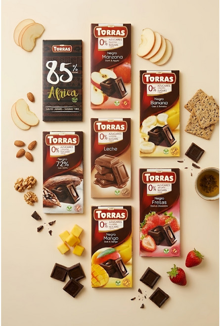 TORRAS 無糖黑巧克力 72% 純素 無麩質, 75g, 1個