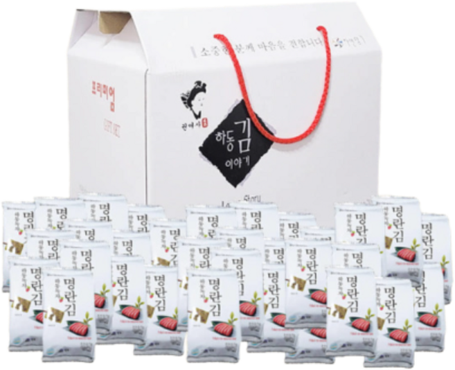 하동녹차 명란김 36봉 선물세트, 1개