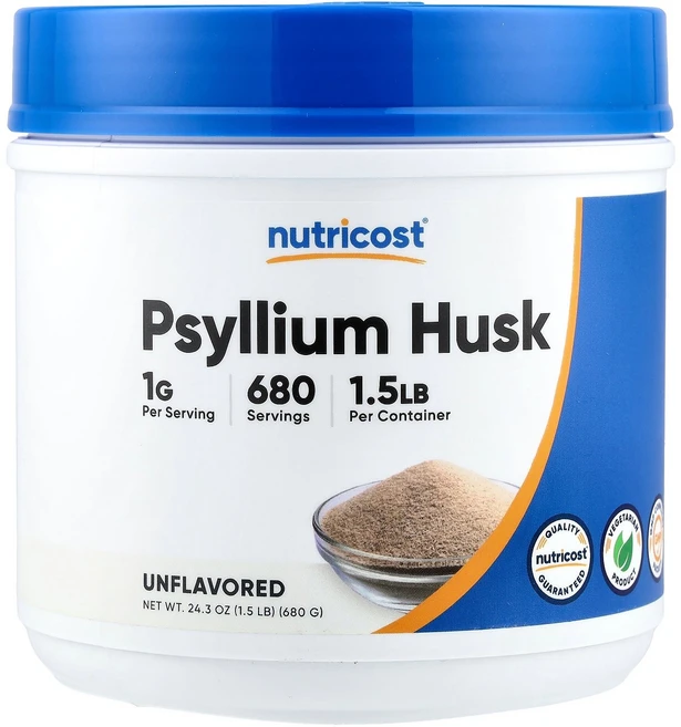 뉴트리코스트 Nutricost Psyllium Husk Unflavored 24.3 oz 680 g, 뉴트리코스트 Nutricost, Psyllium Hus, 1개, 680g - 쿠팡
