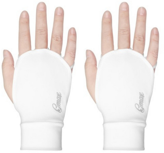 1+1 지맥스 UV 자외선 차단 손등토시 여름 남성 골프장갑, 2개