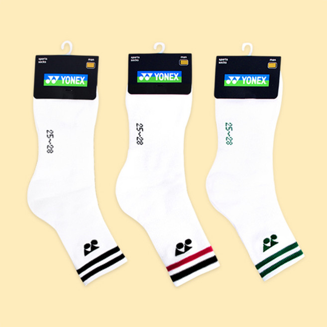 요넥스 259SN001M 남자 장목 스포츠 양말 1켤레, 그린, 1개