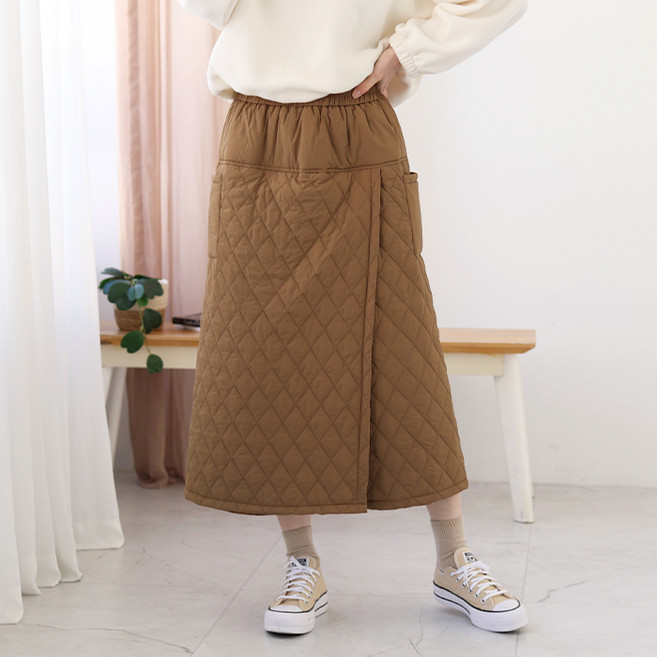 웬디즈갤러리 텐텐 패딩 치마 바지 겨울 퀼팅 압축솜 TPT115