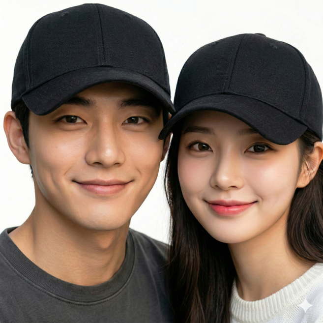 두리캡 남여공용 얼굴작아보이는 1+1 데일리 무지 볼캡 야구모자 런닝 테니스 캡모자 폴리 블랙 화이트 베이지 색상 코디소품