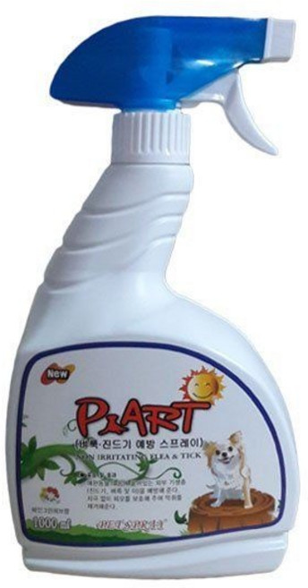 apAcka 강아지진드기증상예방스프레이 1000ml 강아지사상충약, P.art 피아트 벼룩 진드기 예방스프레이 1000ml, 1개