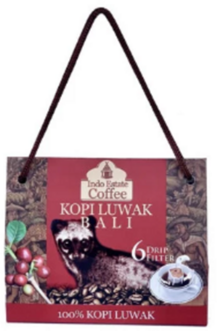 [Indo Estate Coffee] Kopi Luwak Bali 6 Drip Filter 루왁 드립커피 6개입, 1개, 20g