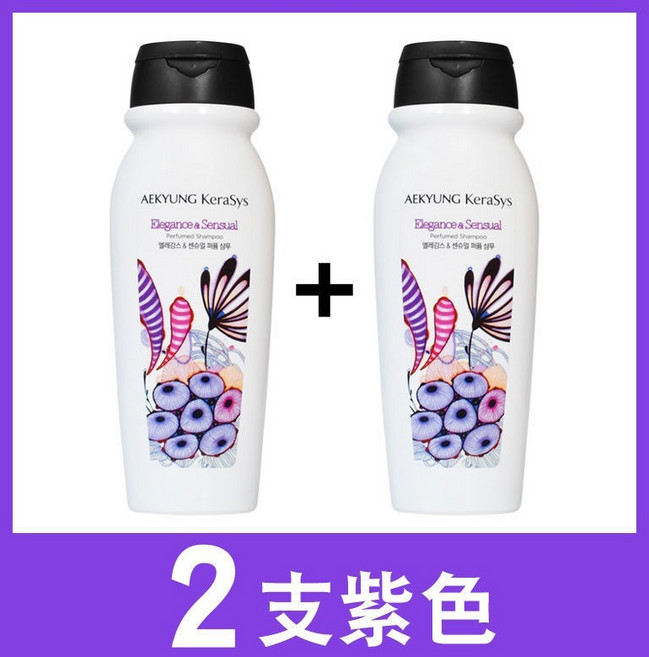 AEKYUNG KeraSys Lovely & Romantic 香氛洗髮露 水柔平衡, 1個, KeraSys紫色洗髮水*2瓶（超值裝）