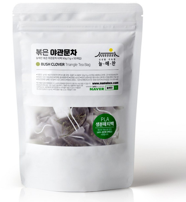 늘해찬 볶은 국산 야관문차 야관문티백 삼각티백 대용량, 1g, 50개입, 1개