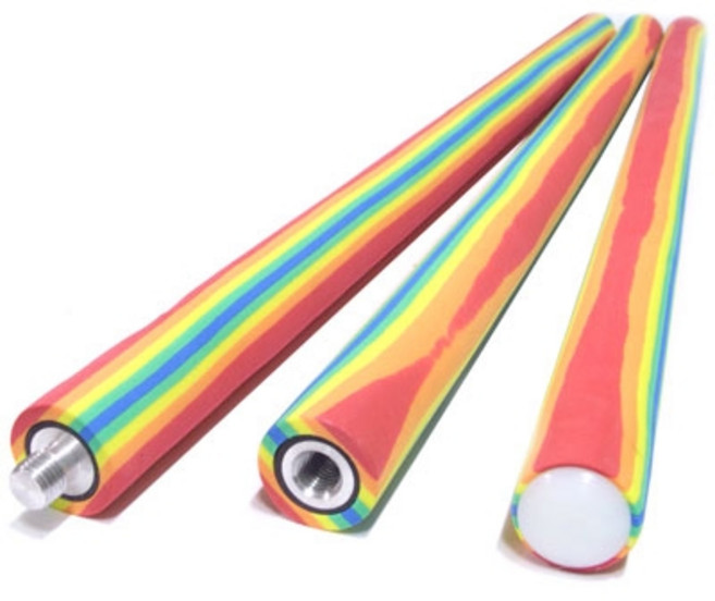 [무스포] 조립식 무지개스폰지 3단봉 (B-9C)180cm, 단품, 1개