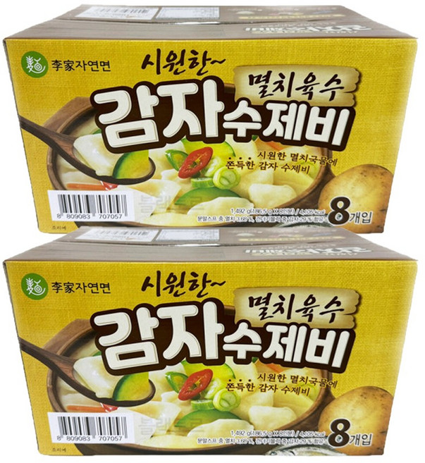 이가자연면 멸치육수 감자 수제비, 1.492kg, 2개