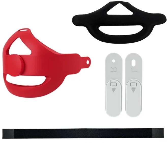 섬세한 질감-Oculus Quest 3용 VR 헤드셋 스트랩 3 Dura용 착용하는 조정 가능한 향상된 쿠션, 01 Red