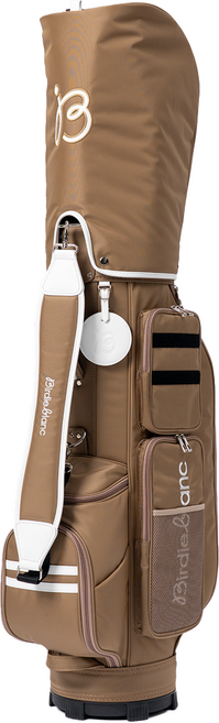 버디블랑 남자 여성 경량 골프백 9인치 캐디백 골프가방 3종, 브라운