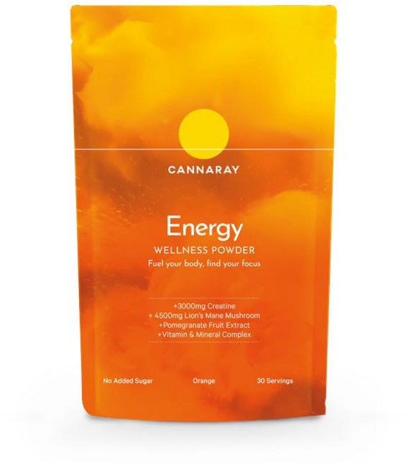 영국 캐너레이 Cannaray Energy Wellness Powder 에너지 웰니스 오렌지맛 파우더, 5개, 150g