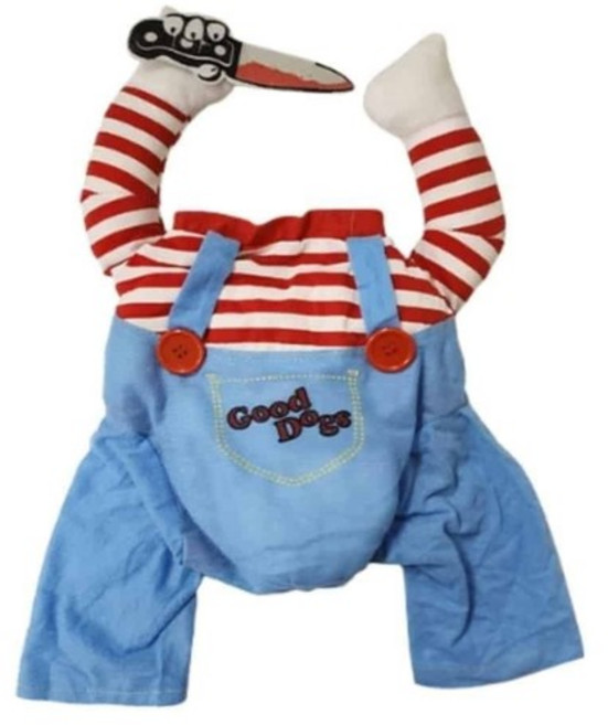 반려동물패션 강아지 할로윈 코스튬 특이한 의상 애완견 처키 스타일 M, 상세설명 참조