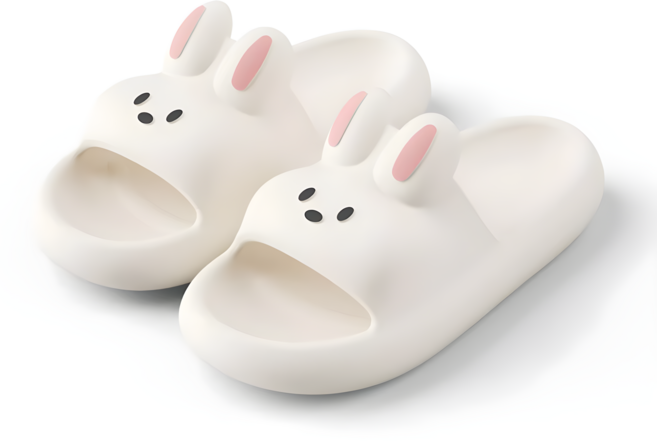 [Bunny Kitty Club] 몽글쫀뜩 토끼 데일리 EVA 구름 슬리퍼