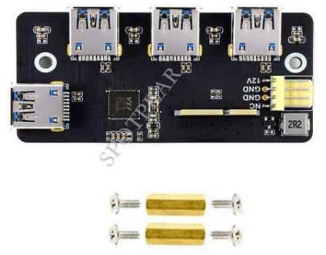 라즈베리 파이 컴퓨트 모듈 4 CM4 IO 보드 PCIe TO USB 3.2 Gen1 어댑터 4x HS, 01 PCIe TO USB 3.2 Gen1