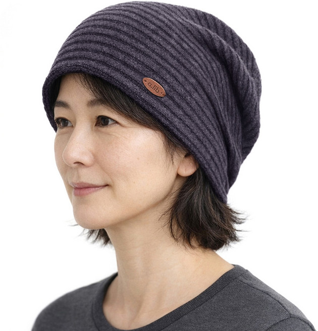 캡조아 편안한 실내 실외 단가라 스트라이프 두건 비니 항암 치료 요리 주방 중년 엄마 할머니 국내제작 모자