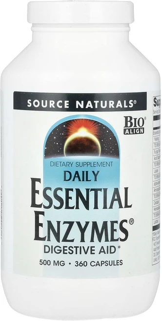 Source Naturals Daily Essential Enzymes® 500mg 캡슐 360정, SourceNaturalsDailyEssentialEn, 1개 - 쿠팡