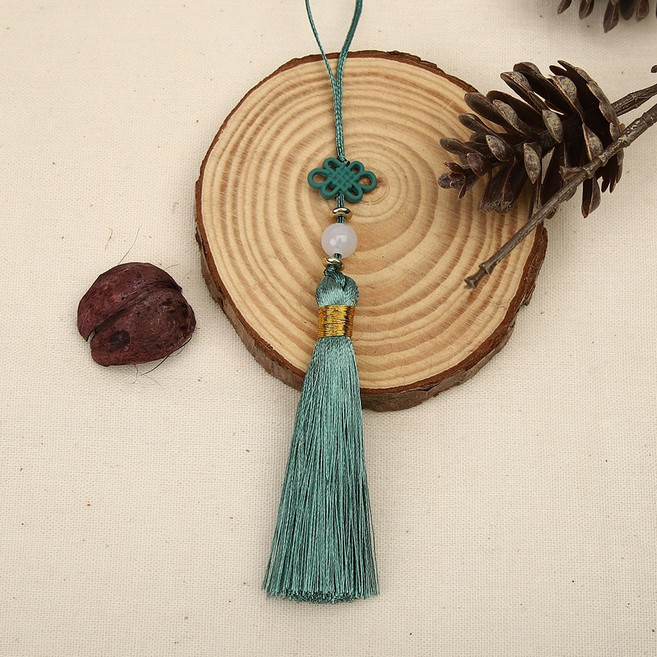 전통 태슬 미니 노리개장식 20개, 풀색x20개